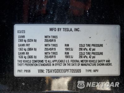 Zdjęcie 12 z 12 samochodu: 2023 TESLA MODEL Y VIN:7SAYGDEE6PF705569 - miniatura