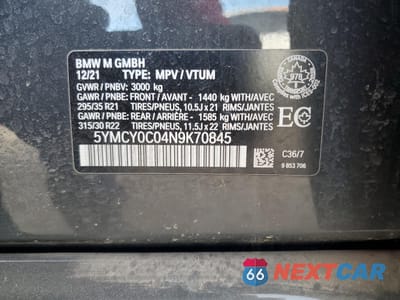 Zdjęcie 14 z 15 samochodu: 2022 BMW X6 M VIN:5YMCY0C04N9K70845 - miniatura