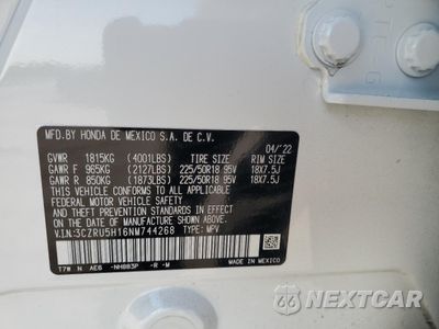 Zdjęcie 15 z 15 samochodu: 2022 HONDA HR-V SPORT VIN:3CZRU5H16NM744268 - miniatura