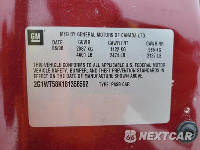 Zdjęcie 14 z 14 samochodu: 2008 CHEVROLET IMPALA LT VIN:2G1WT58K181358592 - miniatura