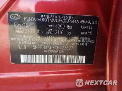 Zdjęcie 15 z 15 samochodu: 2012 HYUNDAI SONATA GLS VIN:5NPEB4ACXCH423627 - miniatura