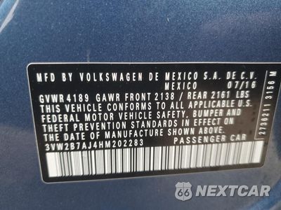 Zdjęcie 14 z 15 samochodu: 2017 VOLKSWAGEN JETTA S VIN:3VW2B7AJ4HM202283 - miniatura