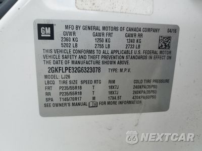 Zdjęcie 15 z 15 samochodu: 2016 GMC TERRAIN SLT VIN:2GKFLPE32G6323078 - miniatura