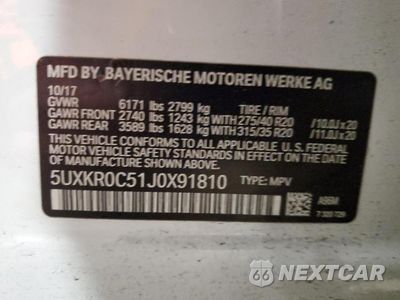 Zdjęcie 13 z 13 samochodu: 2018 BMW X5 XDRIVE35I VIN:5UXKR0C51J0X91810 - miniatura