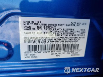 Zdjęcie 14 z 14 samochodu: 2015 MITSUBISHI OUTLANDER SPORT ES VIN:4A4AP3AU7FE035786 - miniatura