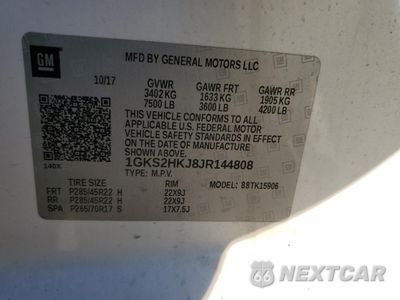 Zdjęcie 15 z 16 samochodu: 2018 GMC YUKON XL DENALI VIN:1GKS2HKJ8JR144808 - miniatura