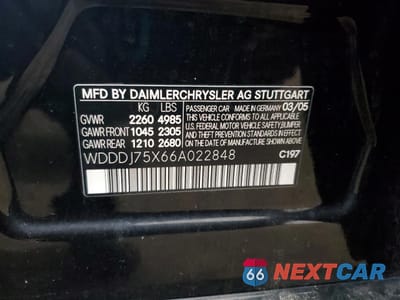 Zdjęcie 15 z 15 samochodu: 2006 MERCEDES-BENZ CLS 500C VIN:WDDDJ75X66A022848 - miniatura
