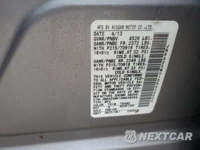 Zdjęcie 15 z 15 samochodu: 2013 NISSAN ROGUE S VIN:JN8AS5MV1DW639884 - miniatura