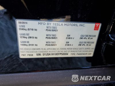 Zdjęcie 13 z 13 samochodu: 2014 TESLA MODEL S VIN:5YJSA1H18EFP50084 - miniatura