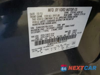 Zdjęcie 14 z 14 samochodu: 2014 LINCOLN MKT VIN:2LMHJ5FK7EBL53525 - miniatura