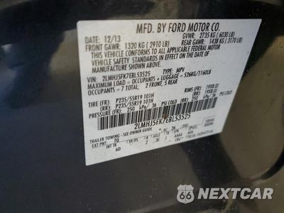 Zdjęcie 14 z 14 samochodu: 2014 LINCOLN MKT VIN:2LMHJ5FK7EBL53525 - miniatura