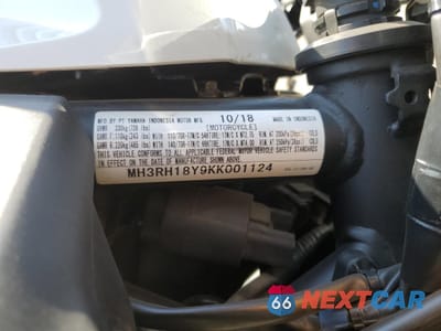 Zdjęcie 9 z 10 samochodu: 2019 YAMAHA YZFR3 A VIN:MH3RH18Y9KK001124 - miniatura