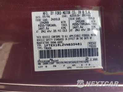 Zdjęcie 14 z 14 samochodu: 1997 FORD F150 VIN:1FTEX18L2VNB35481 - miniatura