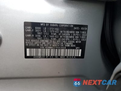 Zdjęcie 13 z 13 samochodu: 2024 SUBARU ASCENT PREMIUM VIN:4S4WMACD1R3428928 - miniatura