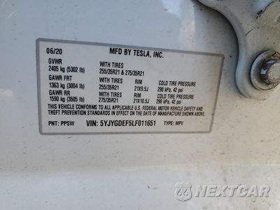 Zdjęcie 12 z 12 samochodu: 2020 TESLA MODEL Y VIN:5YJYGDEF5LF011651 - miniatura