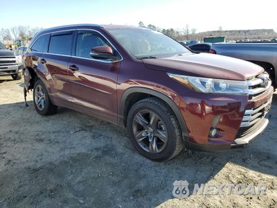 Czwarte zdjęcie samochodu z boku: 2017 TOYOTA HIGHLANDER LIMITED VIN:5TDYZRFH3HS222616 - miniatura