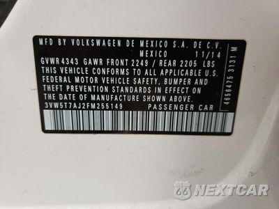 Zdjęcie 12 z 12 samochodu: 2015 VOLKSWAGEN JETTA GLI VIN:3VW5T7AJ2FM255149 - miniatura