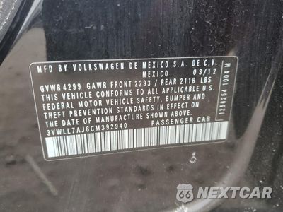 Zdjęcie 14 z 14 samochodu: 2012 VOLKSWAGEN JETTA TDI VIN:3VWLL7AJ6CM392940 - miniatura