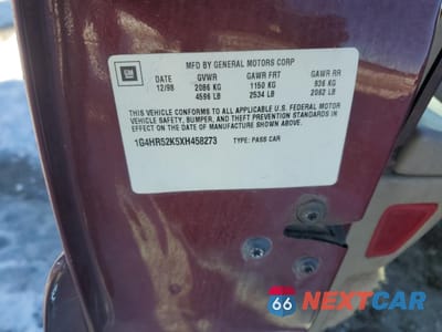 Zdjęcie 12 z 12 samochodu: 1999 BUICK LESABRE LIMITED VIN:1G4HR52K5XH458273 - miniatura