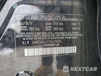 Zdjęcie 12 z 14 samochodu: 2018 HYUNDAI ELANTRA SEL VIN:5NPD84LF1JH219815 - miniatura