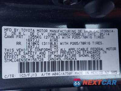 Zdjęcie 12 z 12 samochodu: 2014 TOYOTA TACOMA DOUBLE CAB VIN:3TMLU4EN3EM156728 - miniatura