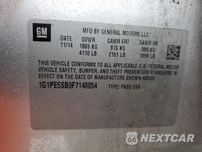 Zdjęcie 12 z 12 samochodu: 2015 CHEVROLET CRUZE LT VIN:1G1PE5SB9F7148054 - miniatura