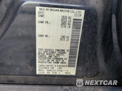 Zdjęcie 14 z 14 samochodu: 2015 NISSAN ALTIMA 2.5 VIN:1N4AL3AP5FC214469 - miniatura