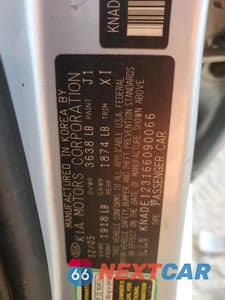 Zdjęcie 14 z 14 samochodu: 2006 KIA RIO VIN:KNADE123166090066 - miniatura