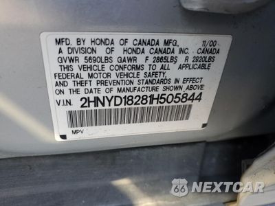 Zdjęcie 15 z 15 samochodu: 2001 ACURA MDX VIN:2HNYD18281H505844 - miniatura