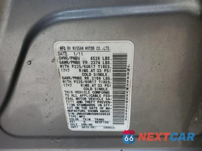 Zdjęcie 12 z 12 samochodu: 2011 NISSAN ROGUE S VIN:JN8AS5MVXBW289636 - miniatura