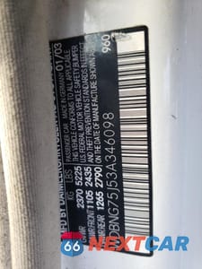 Zdjęcie 13 z 13 samochodu: 2003 MERCEDES-BENZ S 500 VIN:WDBNG75J53A346098 - miniatura