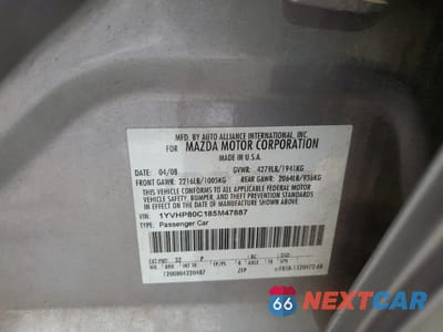 Zdjęcie 12 z 12 samochodu: 2008 MAZDA 6 I VIN:1YVHP80C185M47887 - miniatura