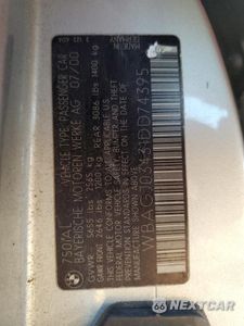 Zdjęcie 12 z 12 samochodu: 2001 BMW 750 IL VIN:WBAGJ03431DD74395 - miniatura
