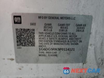 Zdjęcie 13 z 14 samochodu: 2023 CADILLAC CT4 SPORT VIN:1G6DG5RK5P0114121 - miniatura