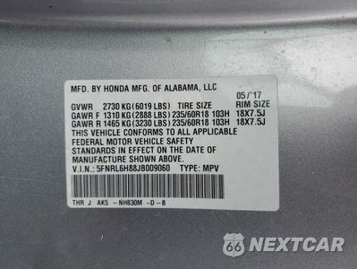 Zdjęcie 14 z 14 samochodu: 2018 HONDA ODYSSEY TOURING VIN:5FNRL6H88JB009060 - miniatura