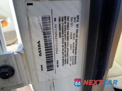 Zdjęcie 13 z 13 samochodu: 2001 VOLVO S80 VIN:YV1TS94D111210346 - miniatura