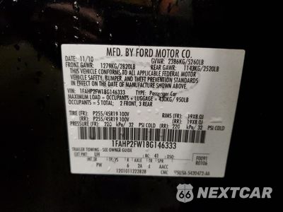 Zdjęcie 14 z 14 samochodu: 2011 FORD TAURUS LIMITED VIN:1FAHP2FW1BG146333 - miniatura