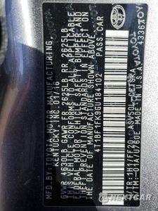 Zdjęcie 12 z 14 samochodu: 2016 TOYOTA CAMRY LE VIN:4T1BF1FK9GU184102 - miniatura