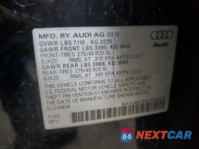 Zdjęcie 15 z 15 samochodu: 2012 AUDI Q7 PREMIUM PLUS VIN:WA1LMAFE6CD008301 - miniatura