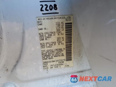 Zdjęcie 12 z 12 samochodu: 2022 NISSAN TITAN S VIN:1N6AA1EC0NN107079 - miniatura