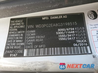 Zdjęcie 13 z 13 samochodu: 2016 MERCEDES-BENZ METRIS VIN:WD3PG2EA8G3198515 - miniatura