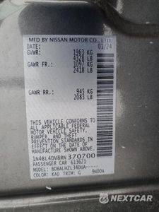 Zdjęcie 12 z 13 samochodu: 2024 NISSAN ALTIMA SV VIN:1N4BL4DV8RN370700 - miniatura