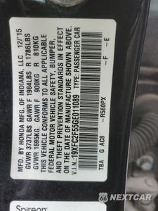 Zdjęcie 15 z 15 samochodu: 2016 HONDA CIVIC LX VIN:19XFC2F55GE011089 - miniatura
