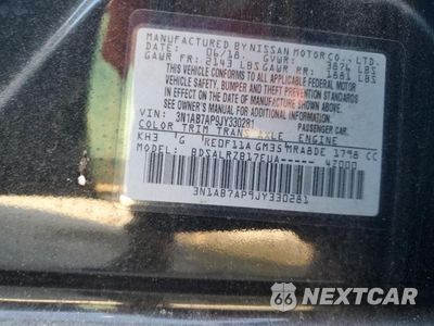 Zdjęcie 13 z 13 samochodu: 2018 NISSAN SENTRA S VIN:3N1AB7AP9JY330281 - miniatura