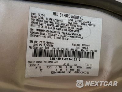 Zdjęcie 14 z 14 samochodu: 2005 MERCURY SABLE LS PREMIUM VIN:1MEHM55S05A616313 - miniatura