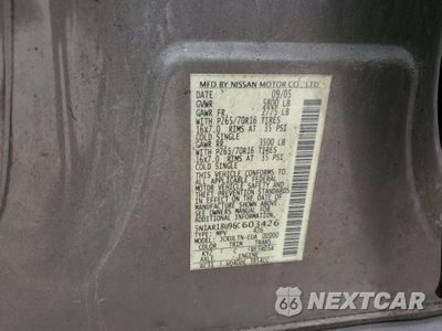 Zdjęcie 13 z 13 samochodu: 2006 NISSAN PATHFINDER LE VIN:5N1AR18U96C603426 - miniatura