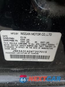 Zdjęcie 13 z 13 samochodu: 2004 INFINITI I35 VIN:JNKDA31A24T207015 - miniatura