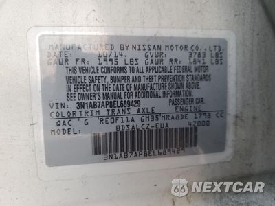 Zdjęcie 14 z 14 samochodu: 2014 NISSAN SENTRA S VIN:3N1AB7AP8EL689429 - miniatura