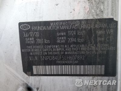 Zdjęcie 12 z 12 samochodu: 2020 HYUNDAI ELANTRA SEL VIN:5NPD84LF5LH607892 - miniatura