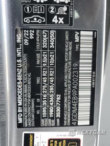 Zdjęcie 13 z 13 samochodu: 2023 MERCEDES-BENZ EQS SUV 580 4MATIC VIN:4JGDM4EB9PA002319 - miniatura